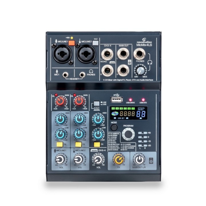 MioMix-4LS Микшерный пульт, 4 канала - Soundsation
