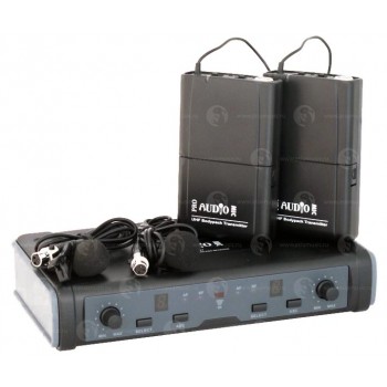 DWS-807PT Радиосистема с двумя петличными микрофонами - PROAUDIO