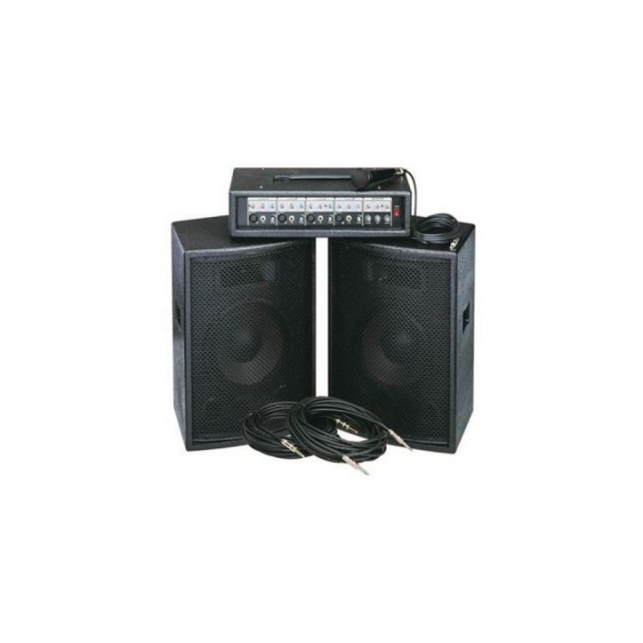ZH0602D12LS Комплект акустической системы - Soundking  2х200Вт (микшер, микрофон, кабели)