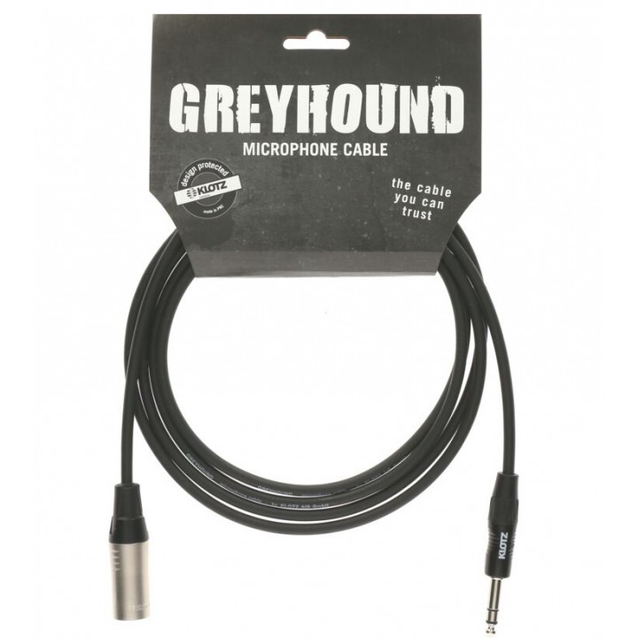 GRG1MP06.0 Greyhound Кабель микрофонный XLRm-6.35мм, 6м - Klotz