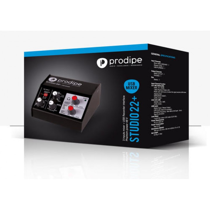 STUDIO22+ Аудио интерфейс USB - Prodipe