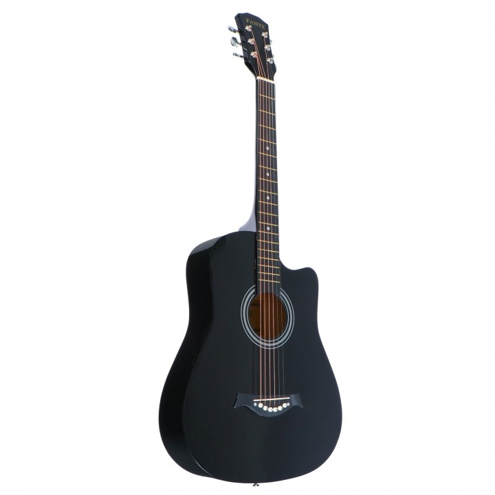 FT-D38-BK Акустическая гитара, с вырезом, черная - Fante