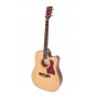 F641-N Акустическая гитара, с вырезом, цвет натуральный - Caraya