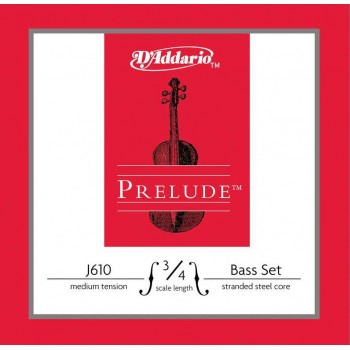J610-3/4M Prelude Комплект струн для контрабаса размером 3/4, среднее натяжение - D'Addario