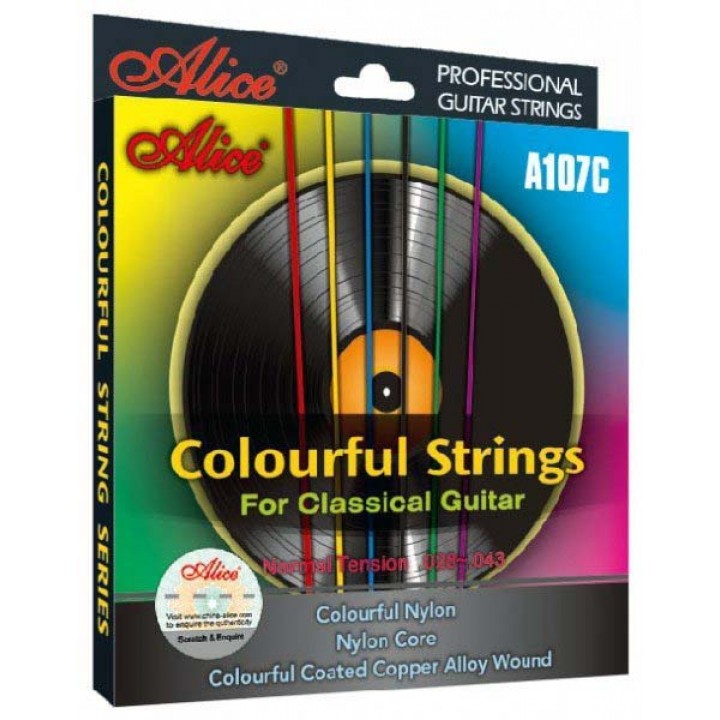 A107С Комплект струн для классической разноцветный нейлон - Alice