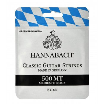 500MT Комплект струн для классической гитары, посеребренная медь, среднее натяжение - Hannabach