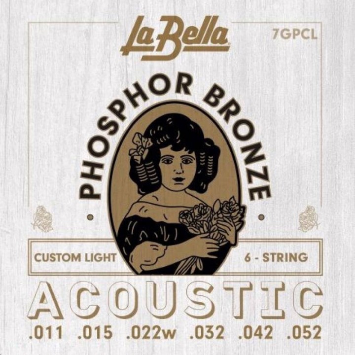 7GPCL Комплект струн для акустической гитары 11-52 - La Bella