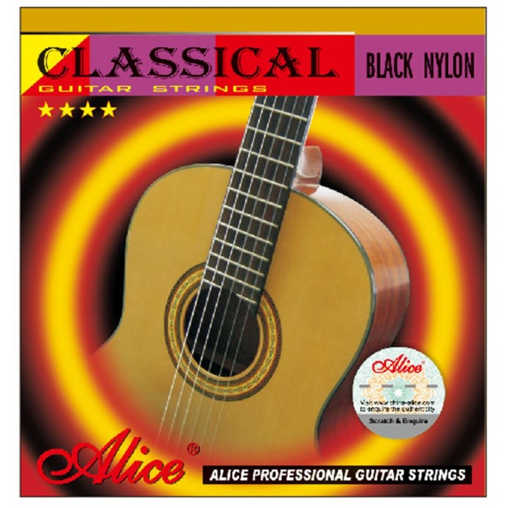 AC105BK-H Комплект струн для классической гитары, сильное натяжение - Alice
