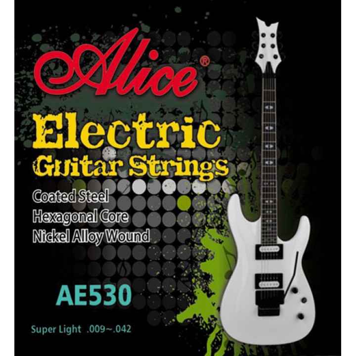 AE530 (SL) Комплект струн для электрогитары, никель, 9-42 - Alice