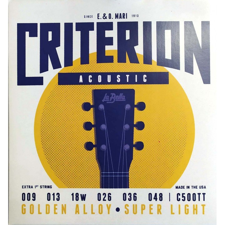 C500TT Criterion Комплект струн для акустической гитары 009-048 - La Bella