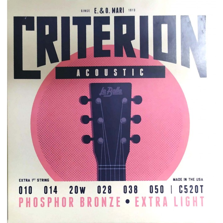 C520T Criterion Комплект струн для акустической гитары 010-050 - La Bella