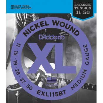 EXL115BT Nickel Wound Комплект струн для электрогитары Medium, 11-50 - D'Addario