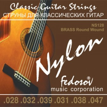 NS128 Brass Round Wound Комплект струн для классической гитары, нейлон/латунь - Fedosov