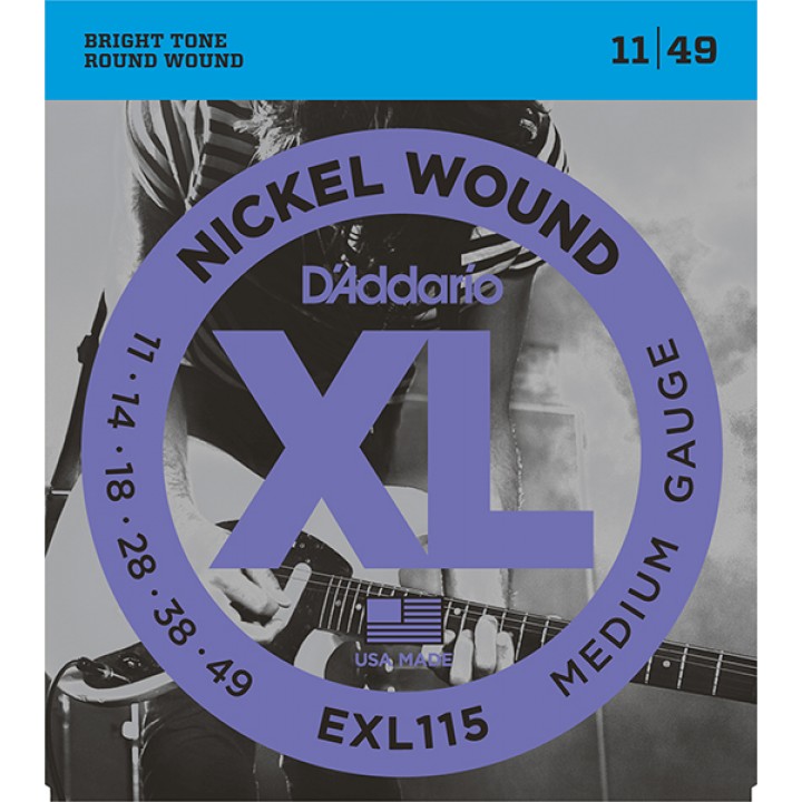 EXL115 XL NICKEL WOUND Струны для электрогитары Blues/Jazz Rock 11-49 - D'Addario