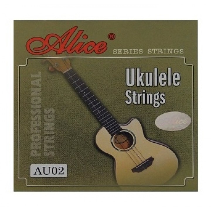 AU02 Комплект струн для укулеле, черный нейлон - Alice 