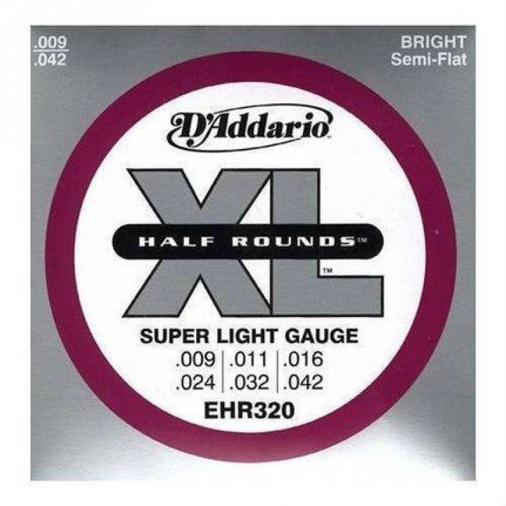 EHR320 Half Round Комплект струн для электрогитары - D'Addario (9-42) Super Light